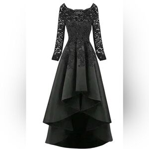Unbranded Black Lace 3/4 Sleeve Plus Size Dresses for Women Size 8.